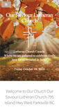 Mobile Screenshot of oursaviourlutheranchurch.ca